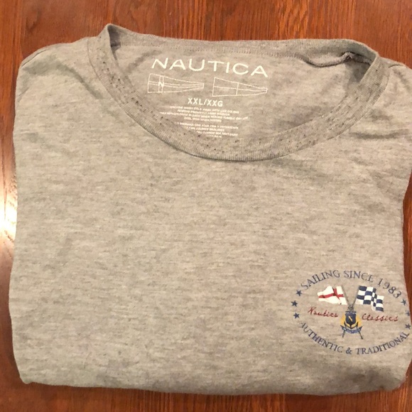 Long sleeve grey Nautica causal shirt, size XXL - Picture 1 of 3